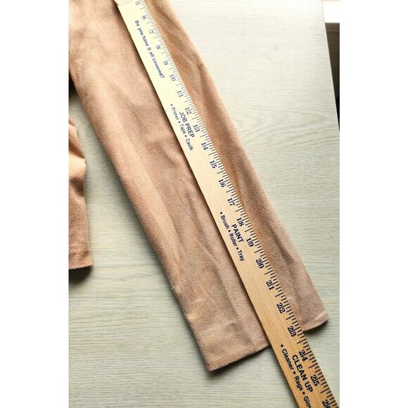 JACKET-COLDWATER CREEK-Faux Suede-Tan-Ruffled-Light Weight-Lined-MED - Picture 16 of 16